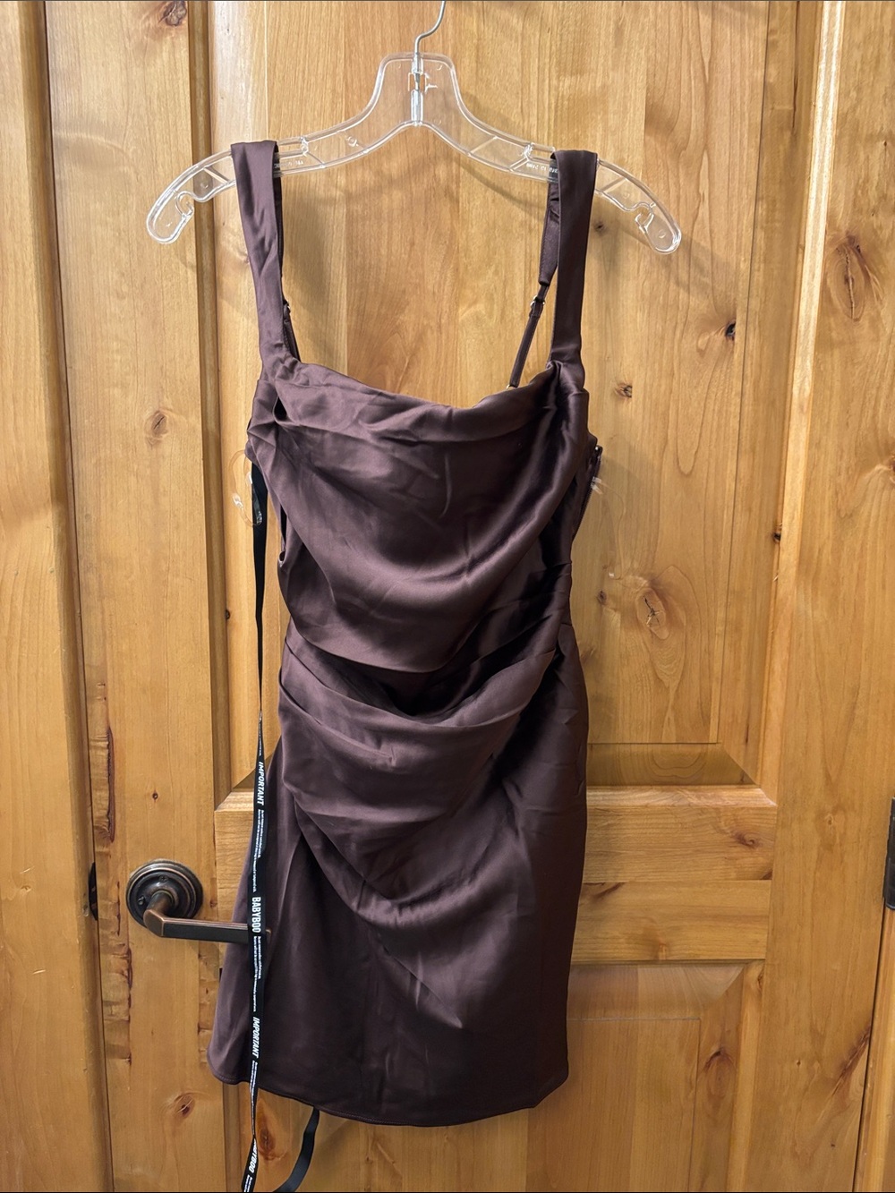 Babyboo Calanthe Mini dress plum brown Med NWT